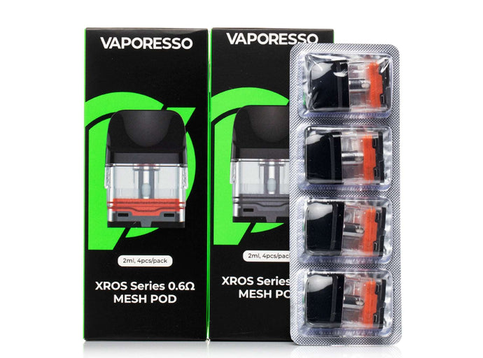 Vaporesso Xros Series Pod Cartridge for Xros / Xros 2 /Xros Mini / Xros 3 / Xros 3 Mini / Xros Nano / Xros 3 Nano 2ml / 3ml (4pcs/pack)-cartridge-0.6ohm Mesh 4pcs-FrenzyFog-Beirut-Lebanon