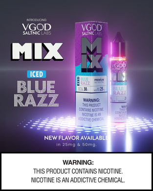 Vgod Blue Razz ICE Saltnic | 30ml-30ml 25mg-FrenzyFog-Beirut-Lebanon