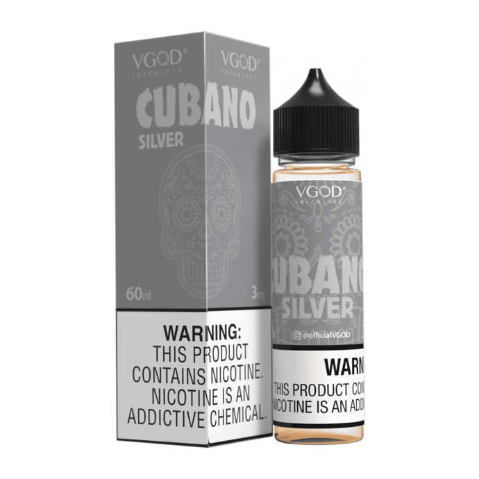 Vgod Cubano Silver 3mg | Vanilla Custard FREEBASE | 60ml-60ml-FrenzyFog-Beirut-Lebanon