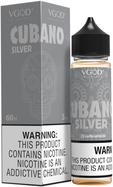 Vgod Cubano Silver 3mg | Vanilla Custard FREEBASE | 60ml-60ml-FrenzyFog-Beirut-Lebanon
