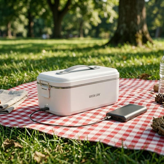 G.L GLB-20 LUNCH BOX PORTABLE FOOD WARMER 1L WHITE-FrenzyFog
