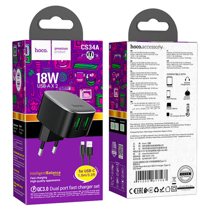 HOCO CS34A QC3.0/FCP/AFC USB CHARGER
