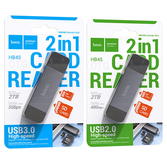 HOCO HB45 High-Speed 2-in-1 Card Reader