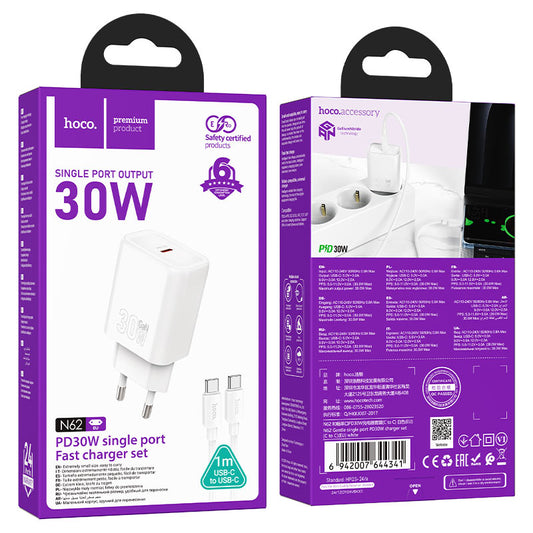 HOCO N62 PD 30W Cable Charger Type-C to C