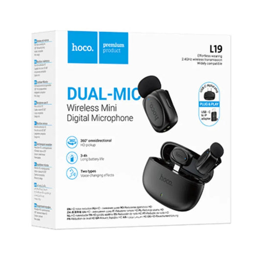 HOCO L19 Dual Wireless iP/Type-C Microphone