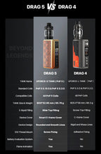 Load image into Gallery viewer, Voopoo Drag 5 177W Box Mod Kit with Uforce-X Tank Atomizer 5.5ml (preorder)