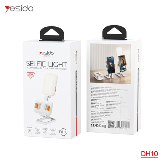Yesido DH10 RGB/LED Selfie Ring Light with Phone Mount